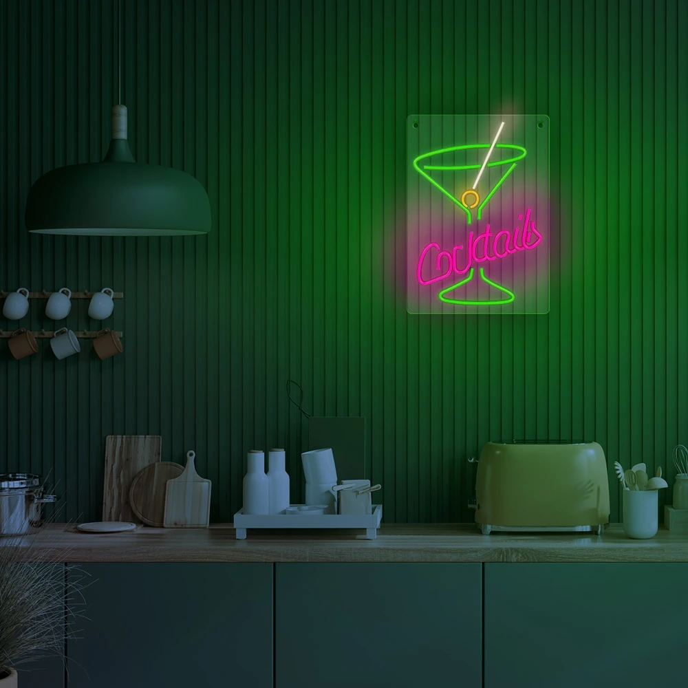 TelForceone Neoniniai PLEXI LED KOKTEILIAI rožinė žalia FPNE02X Forever Light