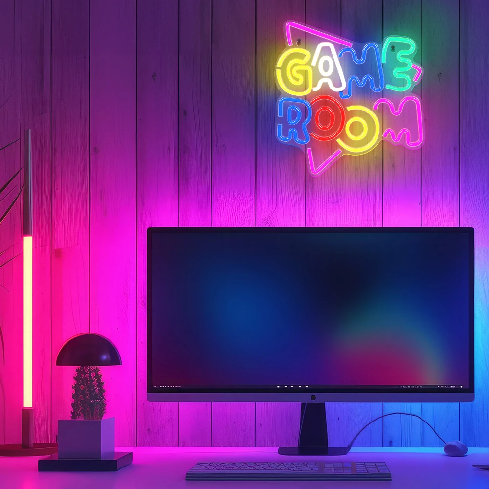 TelForceone Neoninis PLEXI LED žaidimų kambario šviestuvas, daugiaspalvis NNE20 Neolia