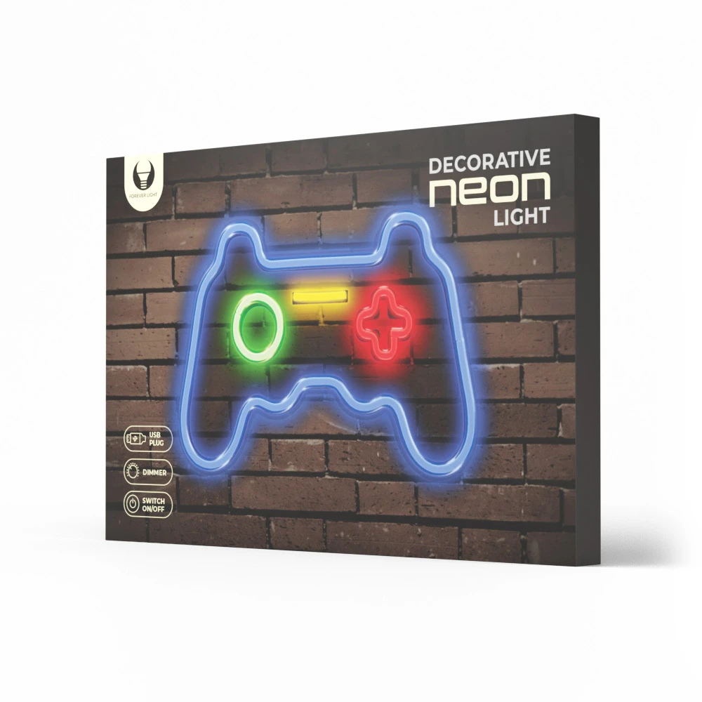 Neoninis PLEXI LED ŽAIDIMŲ PULTELIS daugiaspalvis FPNE03X Forever Light