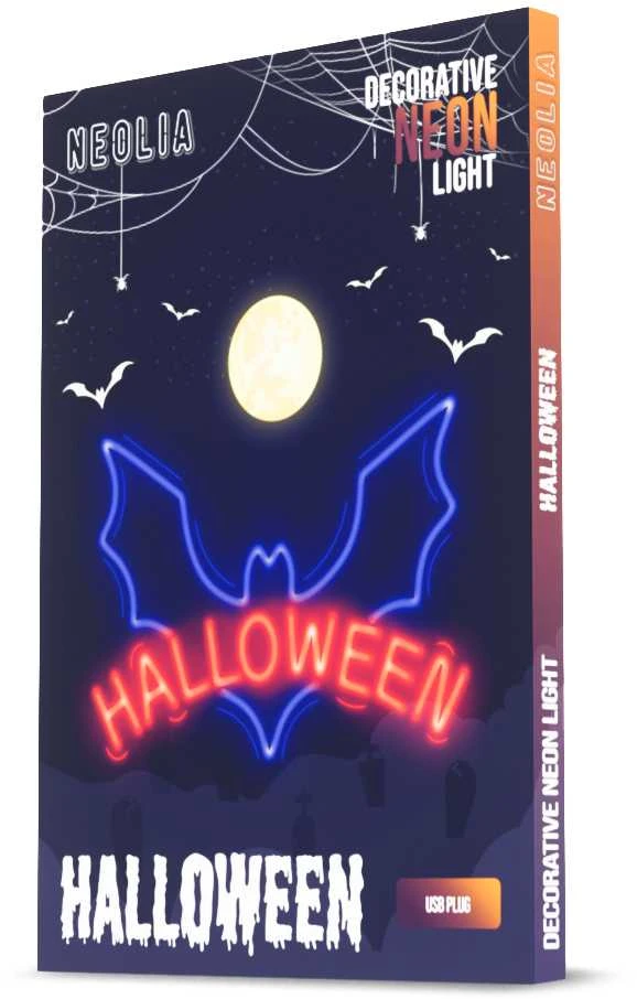 TelForceone Neon PLEXI LED HALLOWEEN mėlyna raudona NNE17 Neolia