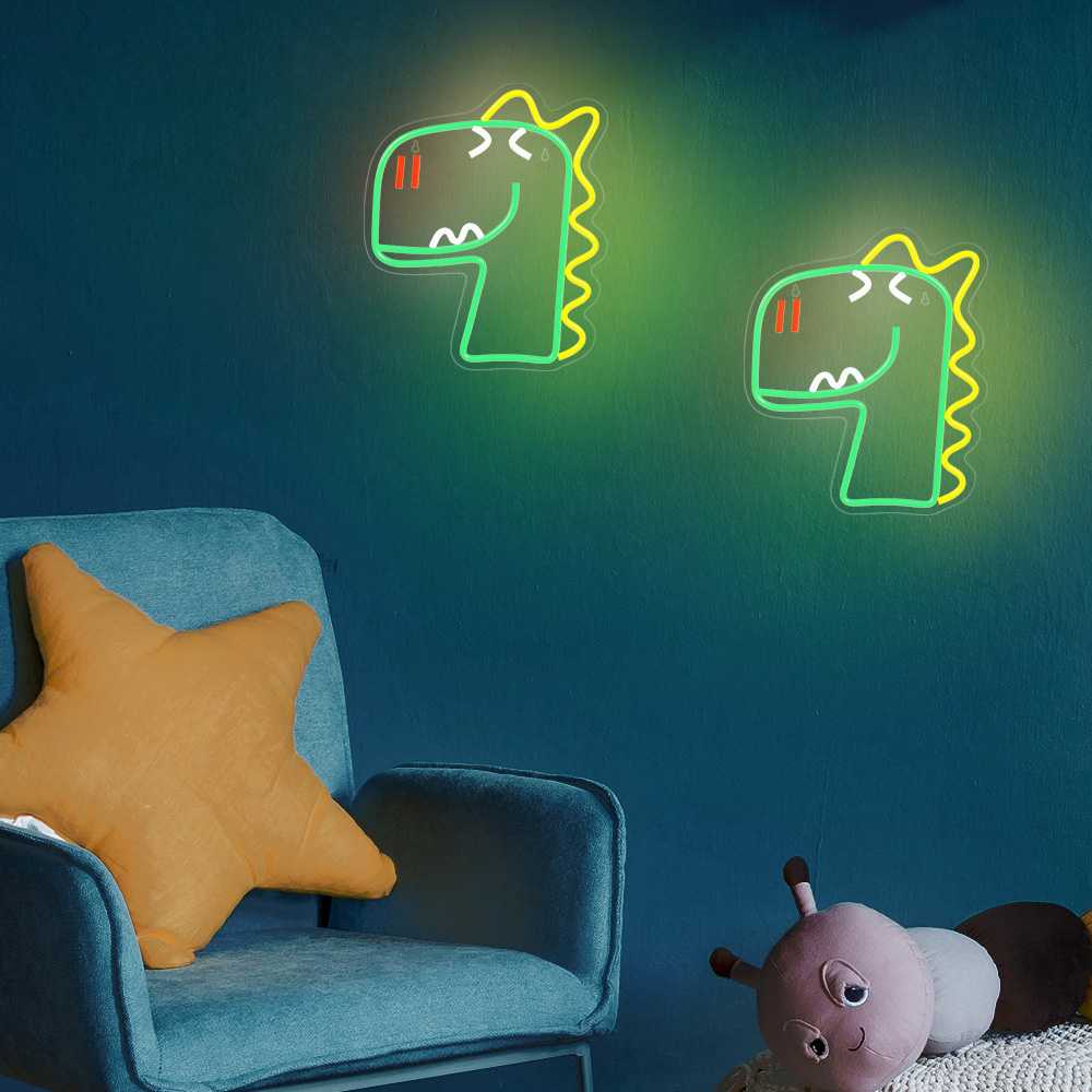 TelForceone Neoninis LED JURASSIC DINO žalias FLNJ02"Forever" šviesiai