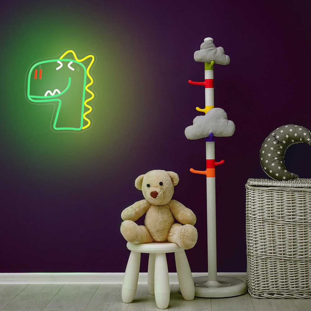 TelForceone Neoninis LED JURASSIC DINO žalias FLNJ02"Forever" šviesiai