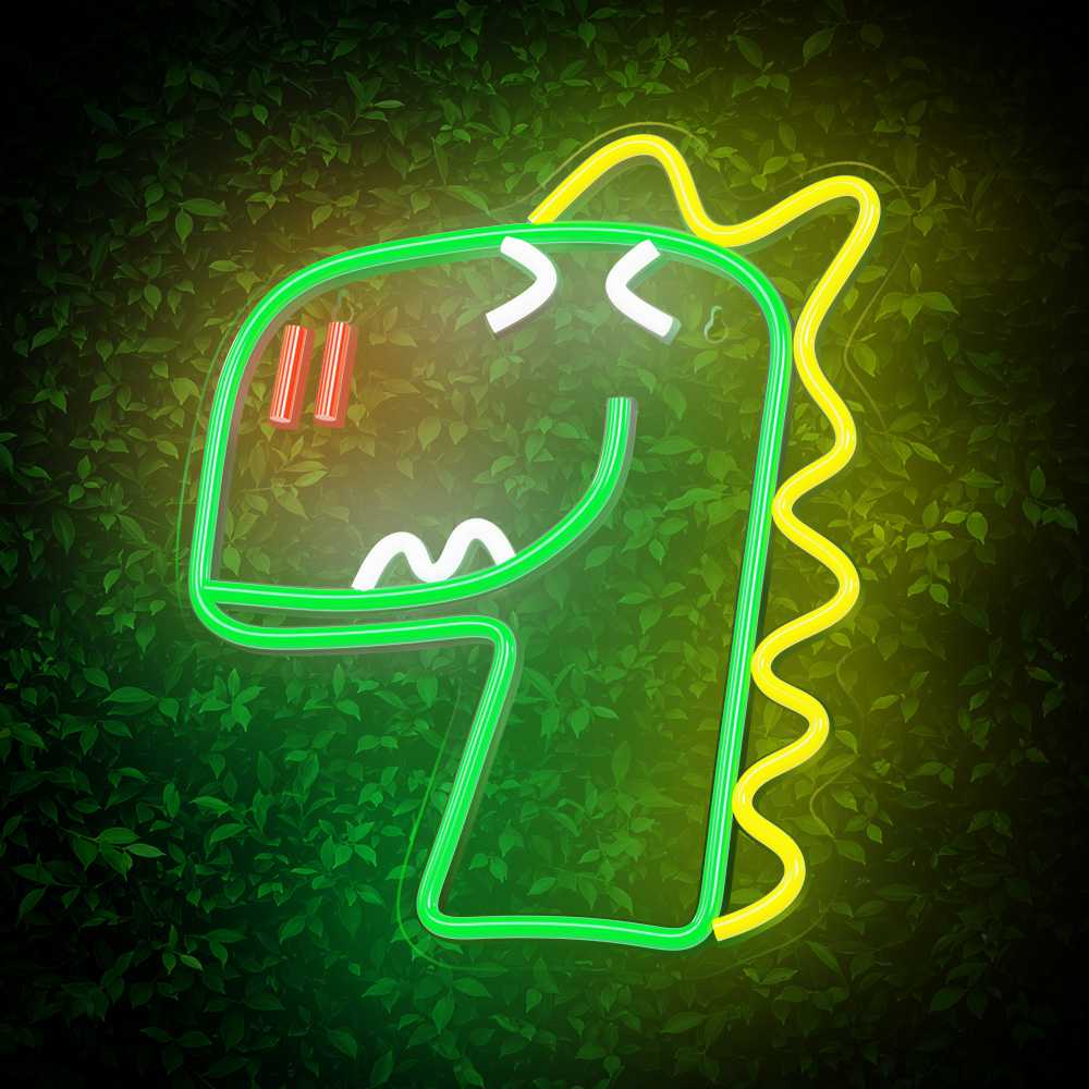 TelForceone Neoninis LED JURASSIC DINO žalias FLNJ02"Forever" šviesiai
