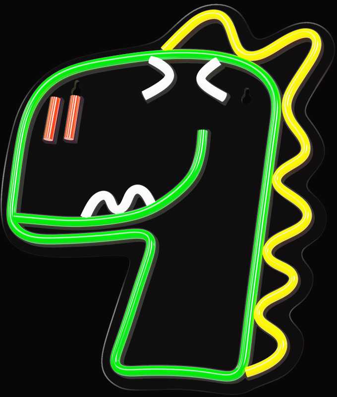 TelForceone Neoninis LED JURASSIC DINO žalias FLNJ02"Forever" šviesiai