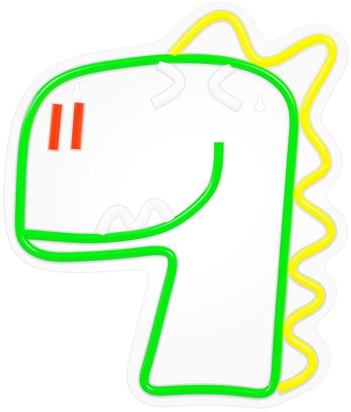 TelForceone Neoninis LED JURASSIC DINO žalias FLNJ02"Forever" šviesiai