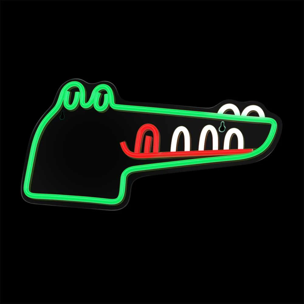 TelForceone Neoninis LED JURASSIC CROC žalias FLNJ03"Forever" šviesiai