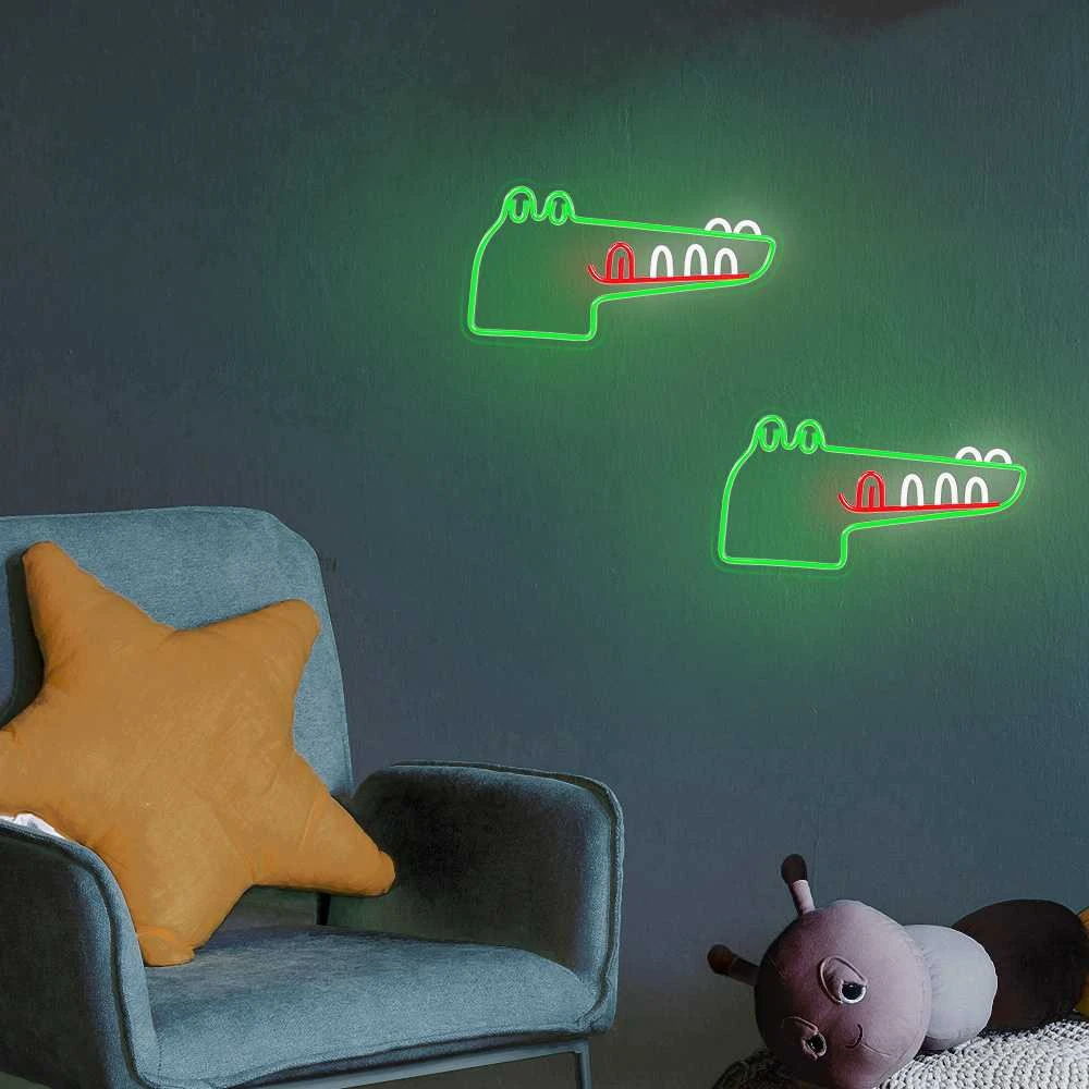 TelForceone Neoninis LED JURASSIC CROC žalias FLNJ03"Forever" šviesiai