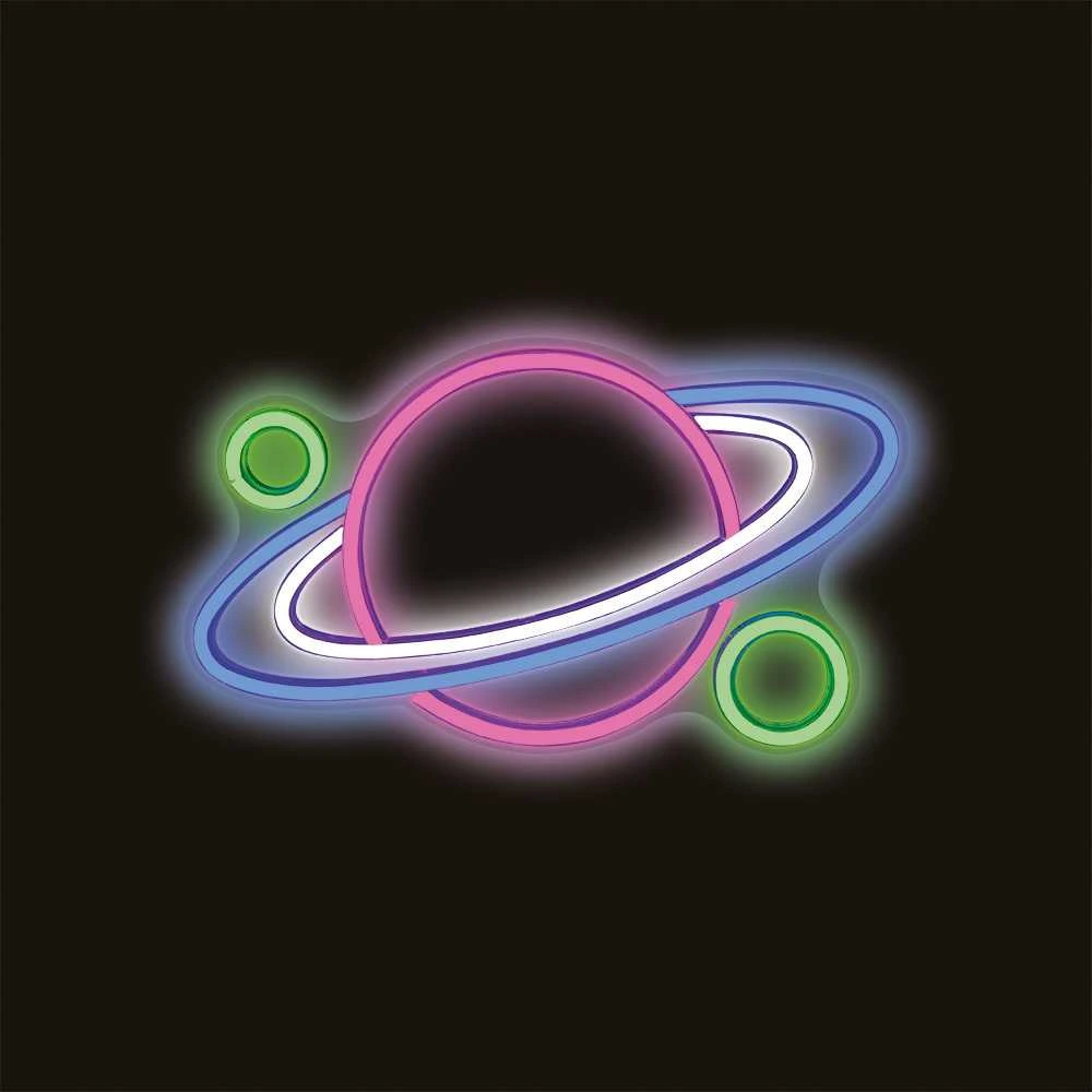 TelForceone Neoninis PLEXI LED PLANET daugiaspalvis FPNE05X"Forever" šviesiai