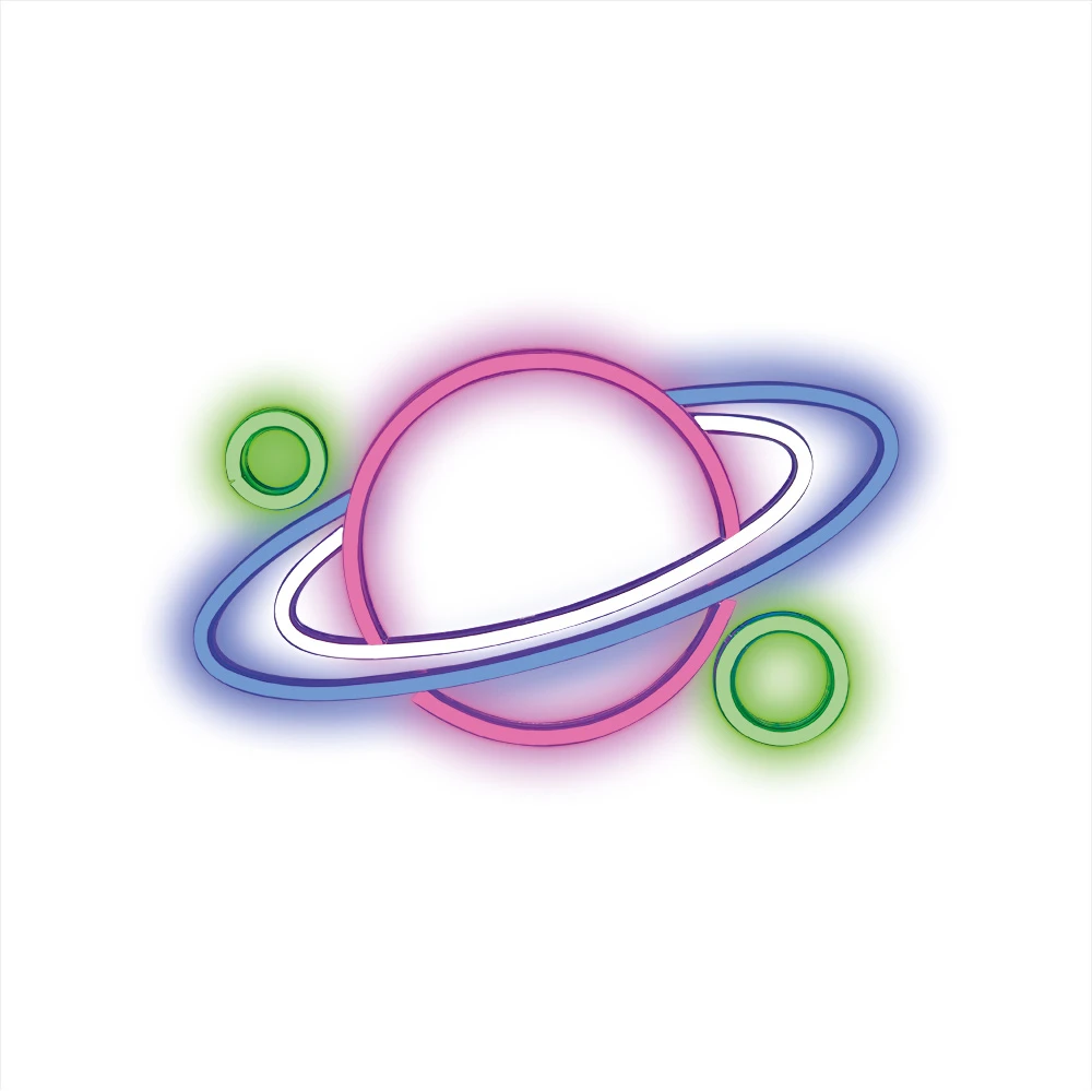 TelForceone Neoninis PLEXI LED PLANET daugiaspalvis FPNE05X"Forever" šviesiai