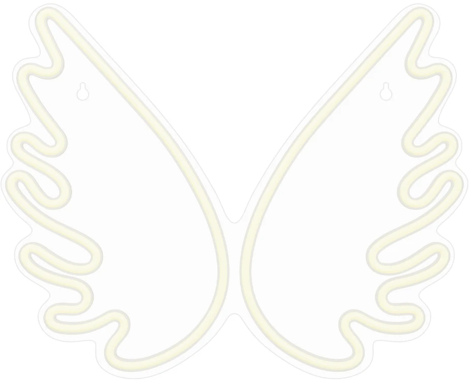 TelForceone Neoniniai PLEXI LED WINGS balti FPNE09X"Forever" šviesiai