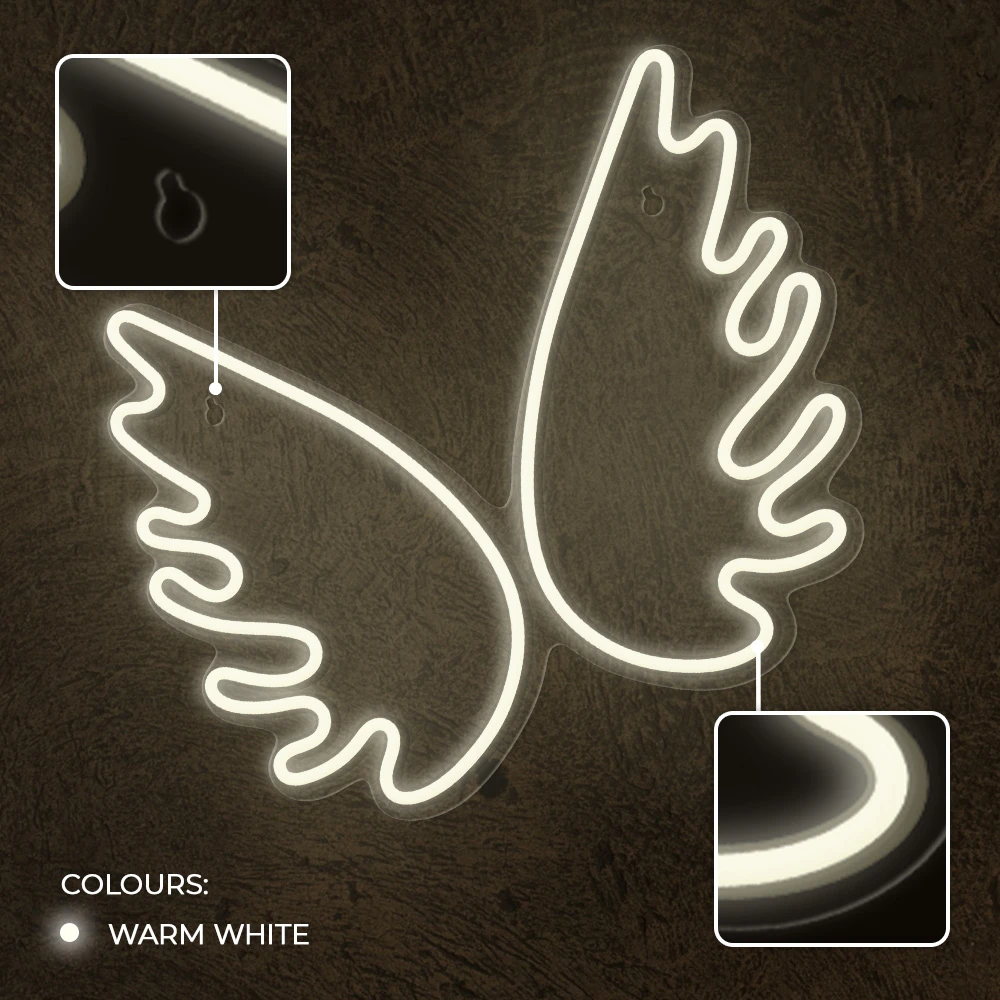 TelForceone Neoniniai PLEXI LED WINGS balti FPNE09X"Forever" šviesiai