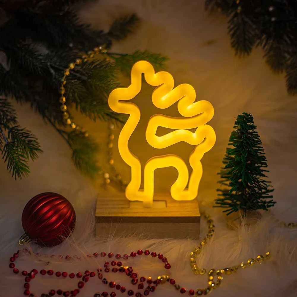 TelForceone Neon Wood Stand LED elnias šiltai balta FLNW02 Forever Light