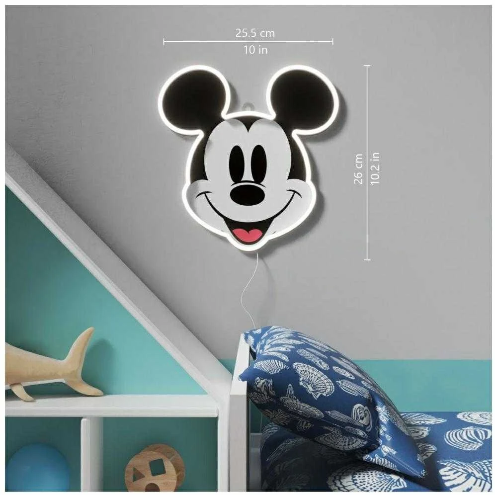 Yellowpop Neoninis geltonasis „Disney“ Mikio atspausdintas veidas