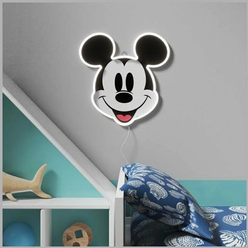 Yellowpop Neoninis geltonasis „Disney“ Mikio atspausdintas veidas