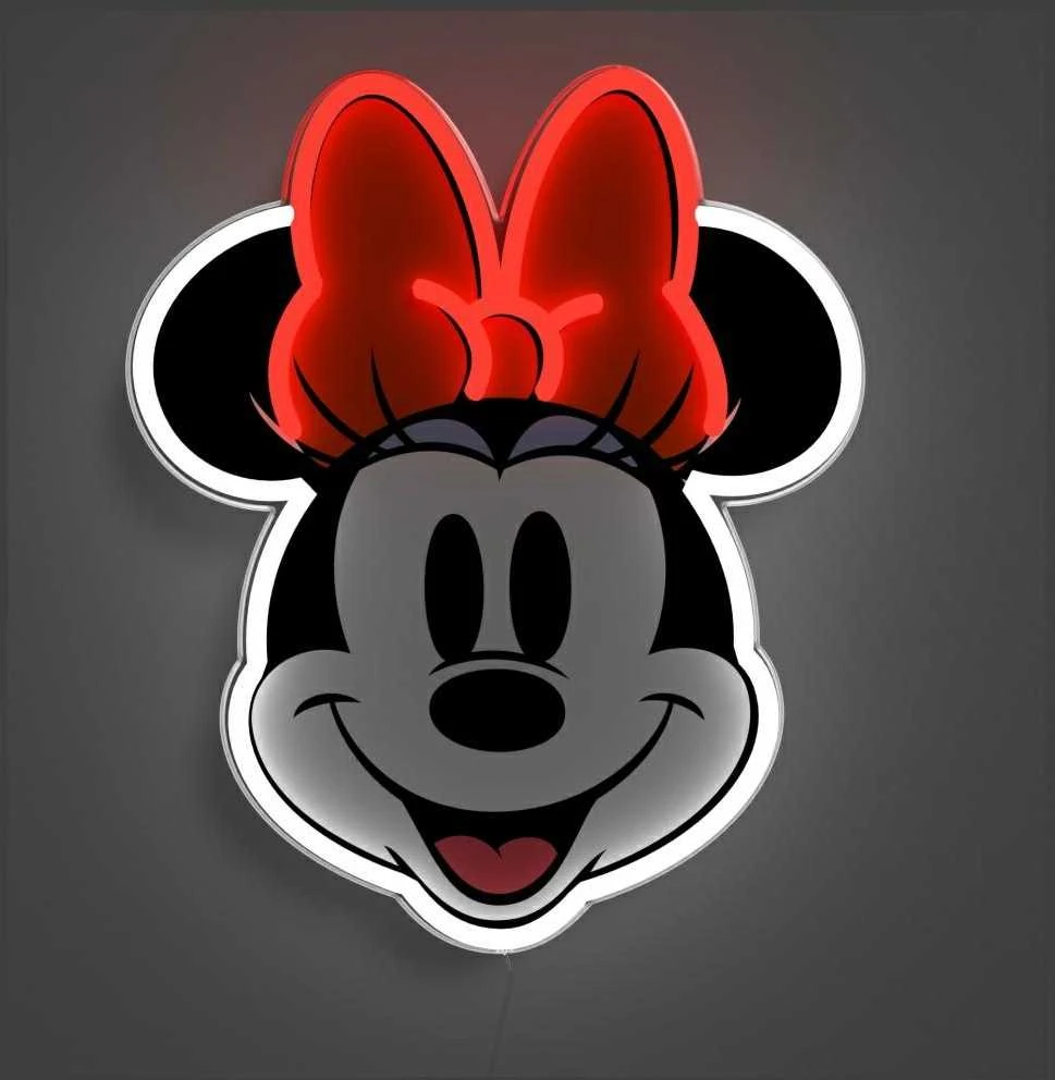 Trefl Yellowpop Neoninis geltonasis „Disney Minnie“ margintas veidas
