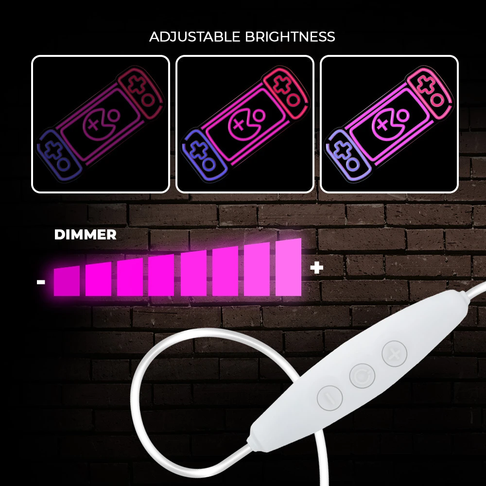 Neoninis PLEXI LED GAME Žaidimų konsolė įvairiaspalvis FPNE27 Forever Light