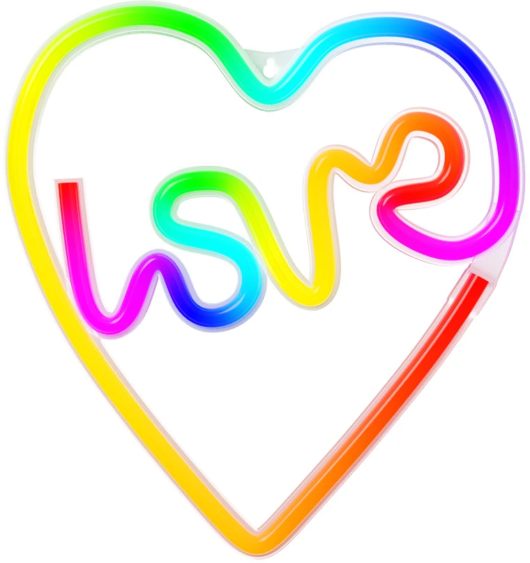 Neoninė LED RGB širdelės formos dekoracija LOVE IN HEART FLRN02 + RC Forever Light