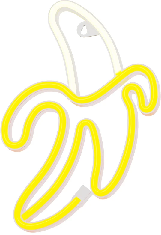 Neoninis LED šviestuvas BANANA baltas geltonas Bat + USB FLNE10 Forever Light