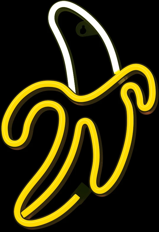 Neoninis LED šviestuvas BANANA baltas geltonas Bat + USB FLNE10 Forever Light