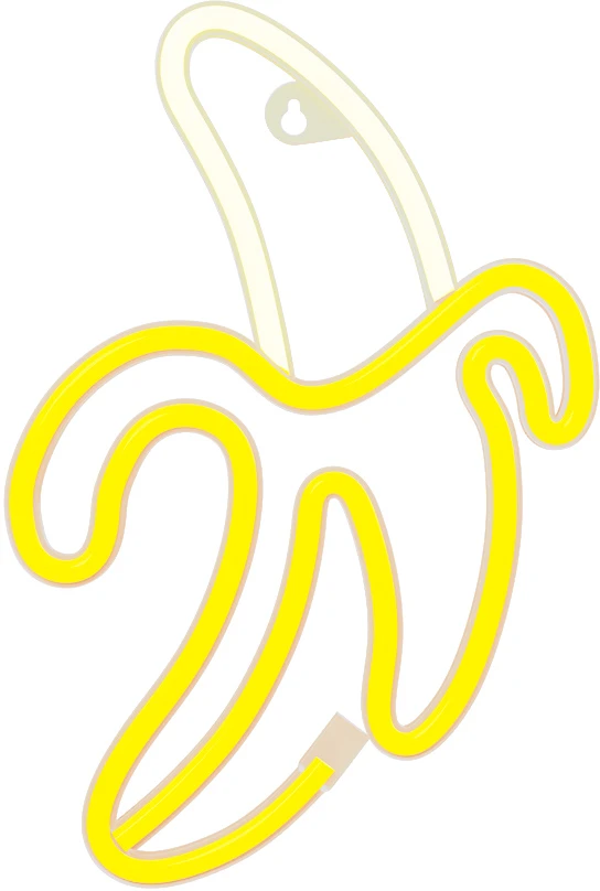 Neoninis LED šviestuvas BANANA baltas geltonas Bat + USB FLNE10 Forever Light