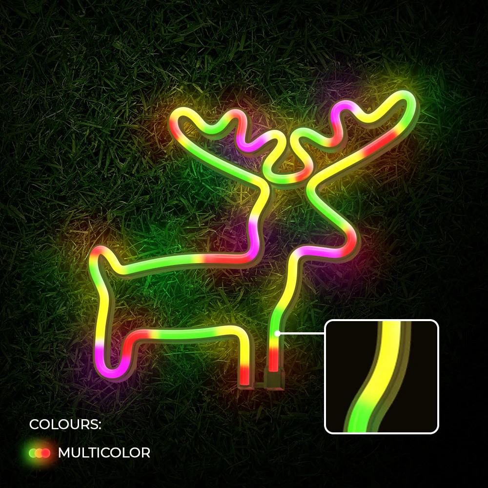 TelForceone Neoninė LED lemputė ELK daugiaspalvė šikšnosparnis + USB FLNE12 Forever Light