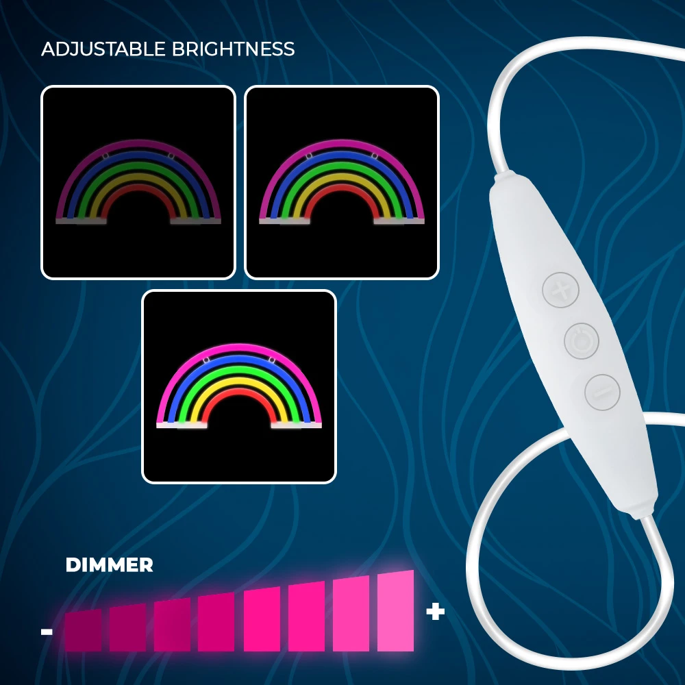 Neoninė LED lemputė RAINBOW 5 spalvų FLNE14X Forever Light