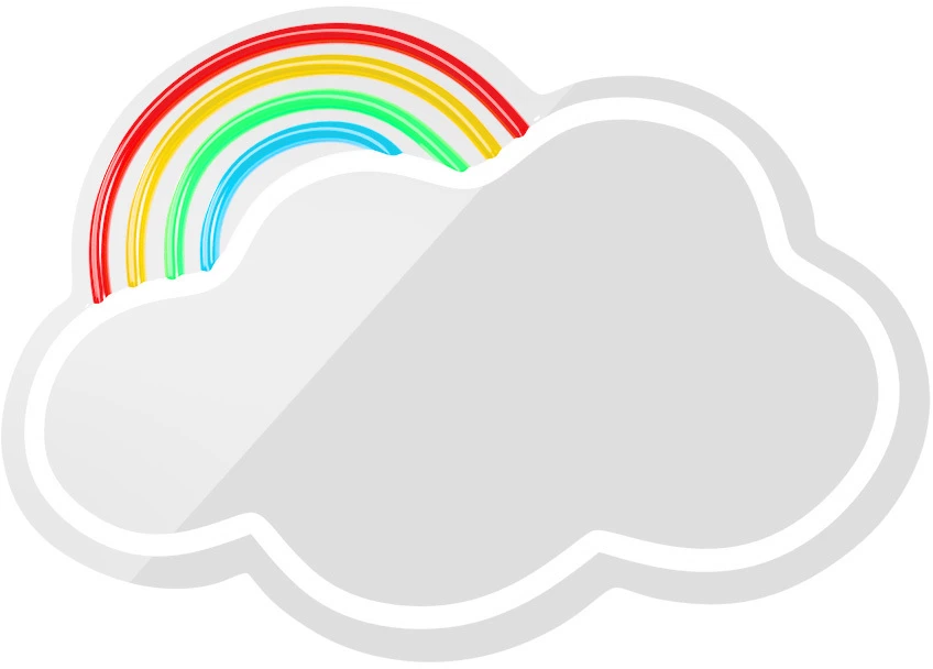 Neoninis veidrodis LED CLOUD daugiaspalvis FMNE05 Forever Light