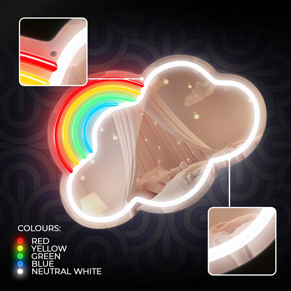 Neoninis veidrodis LED CLOUD daugiaspalvis FMNE05 Forever Light