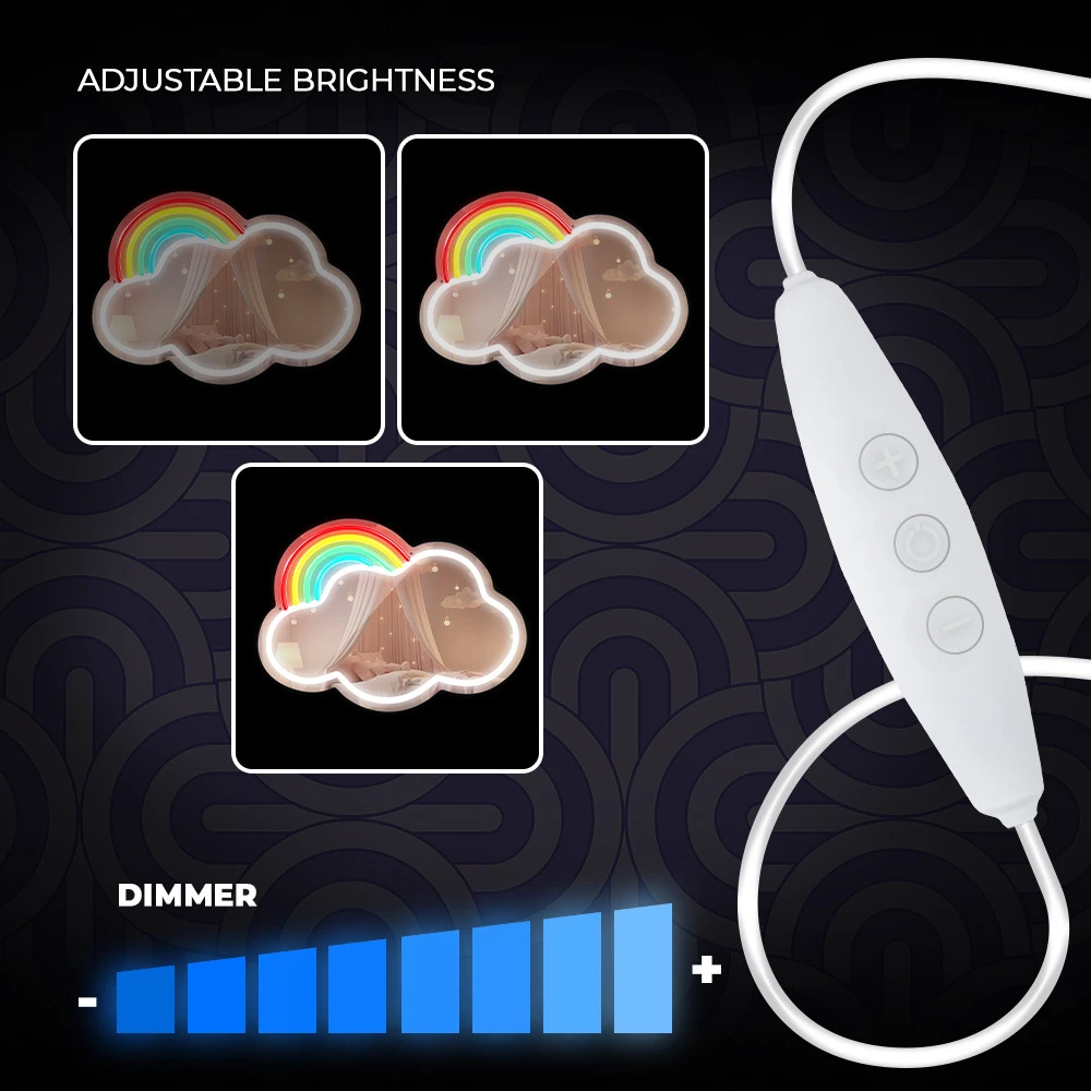 Neoninis veidrodis LED CLOUD daugiaspalvis FMNE05 Forever Light