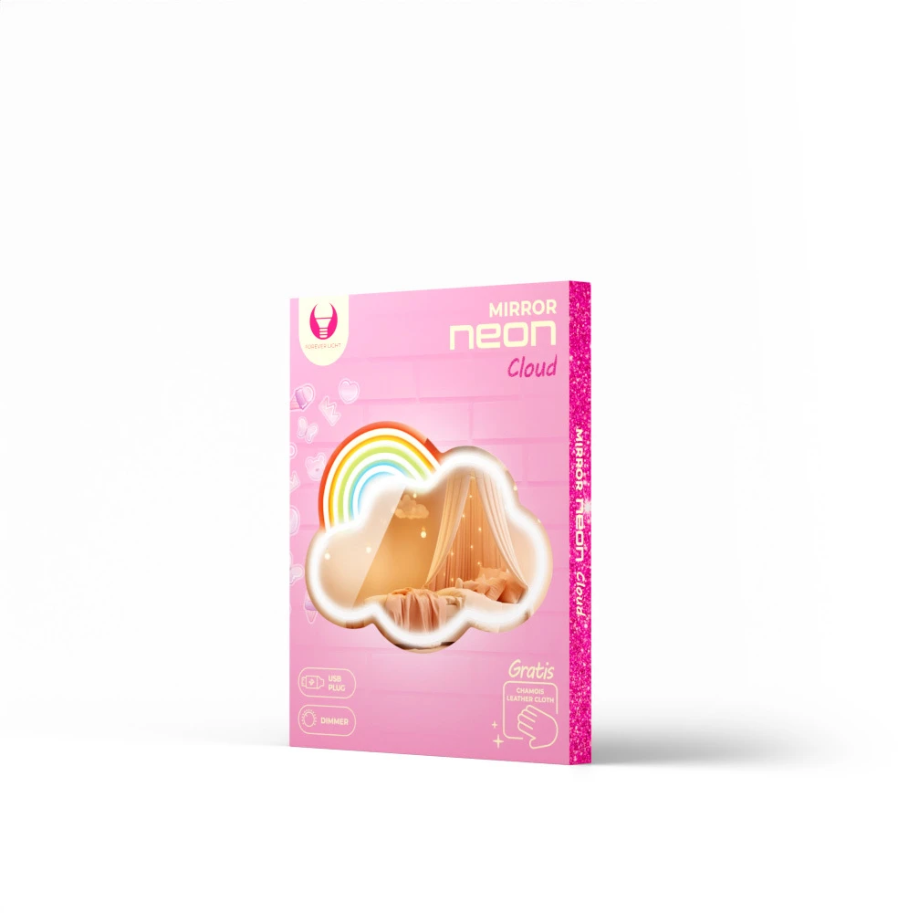 Neoninis veidrodis LED CLOUD daugiaspalvis FMNE05 Forever Light