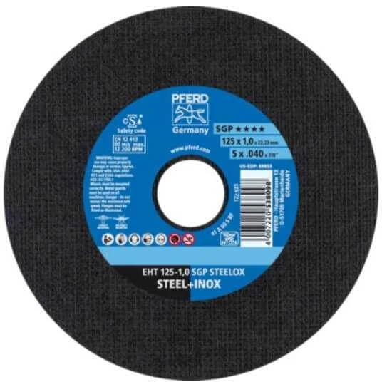 Nerūd. plieno pjovimo diskas PFERD EHT125-1.0 A60 S SGP INOX