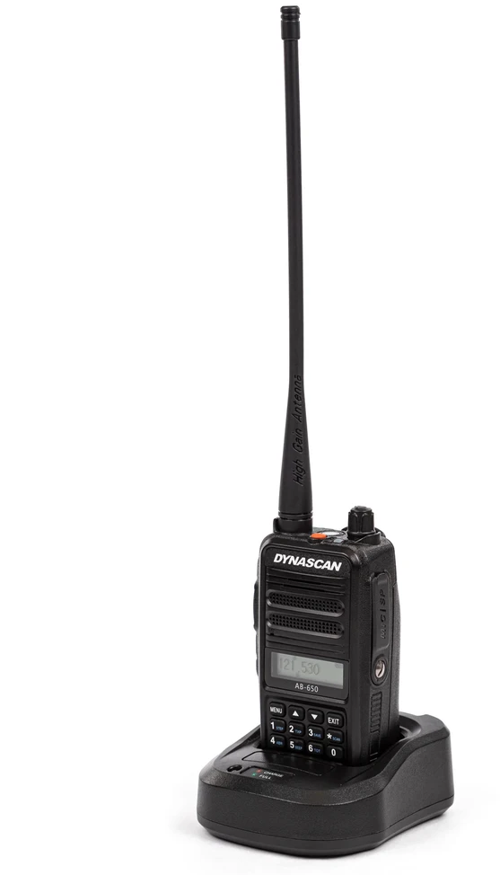 Nešiojama aviacinė VHF radijo stotelė Dynascan AB-650, 118-136.975 MHz