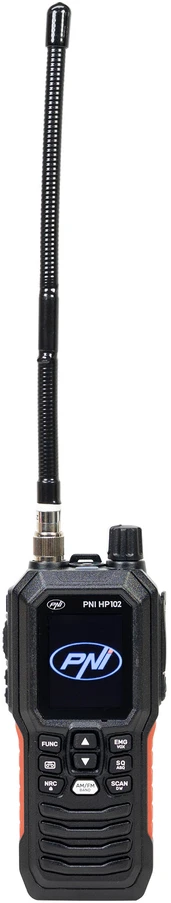 Nešiojama CB radijo stotelė PNI Escort HP 102 multi standard, 4W, 12V, AM-FM, NRC, Dual Watch, Roger Beep, reguliuojamas ASQ SQ, VOX