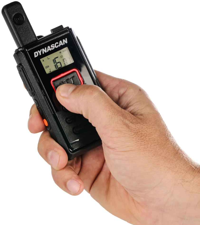 Nešiojama PMR radijo stotelė Dynascan 3A 446MHz, 0,5W, 16 kanalų, VOX, juoda