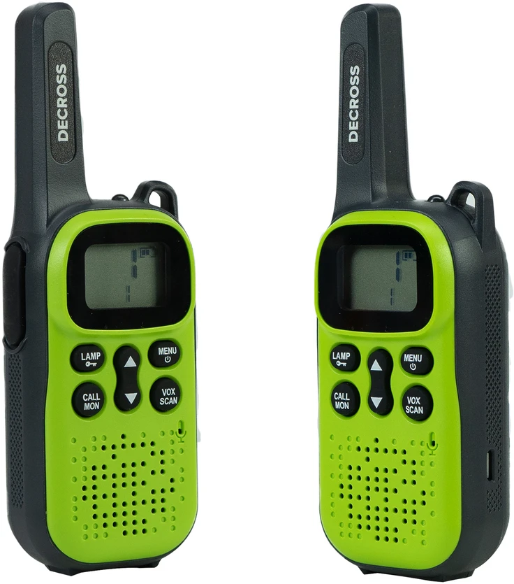 Nešiojama PMR radijo stotelė PNI Decross DC44, 446MHz, 0.5W, 16 kanalų, 800mAh NiMH, 2 vienetų komplektas