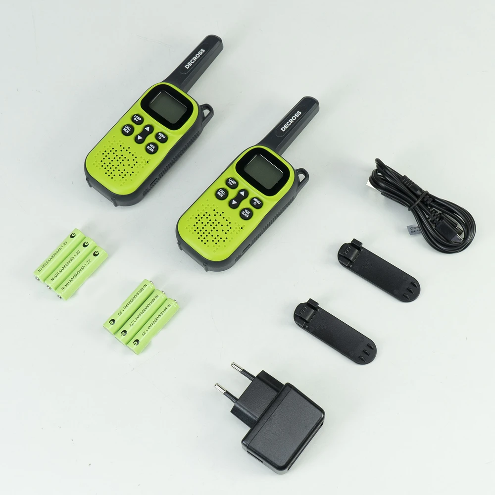 Nešiojama PMR radijo stotelė PNI Decross DC44, 446MHz, 0.5W, 16 kanalų, 800mAh NiMH, 2 vienetų komplektas