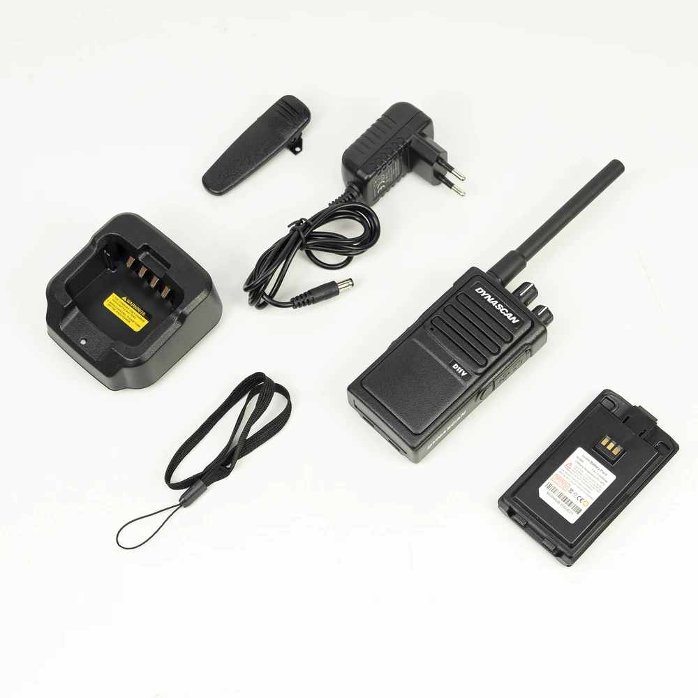 Nešiojama radijo stotelė Dynascan D11V DMR VHF, 136-174 MHz, 32 kanalai