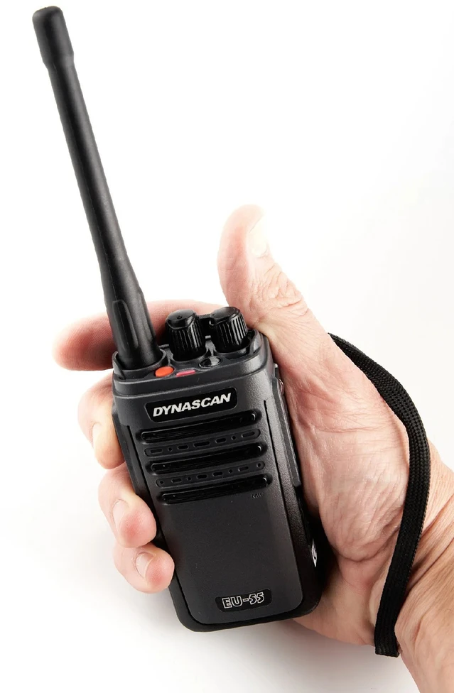 Nešiojama radijo stotelė PMR Dynascan EU-55, 446MHz, 0.5W, 16CH, CTCSS, DCS, 1500mAh, IP65