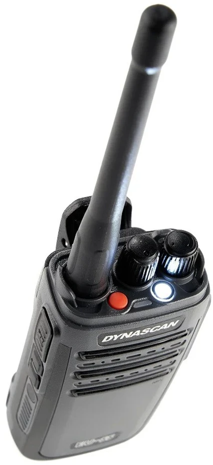 Nešiojama radijo stotelė PMR Dynascan EU-55, 446MHz, 0.5W, 16CH, CTCSS, DCS, 1500mAh, IP65