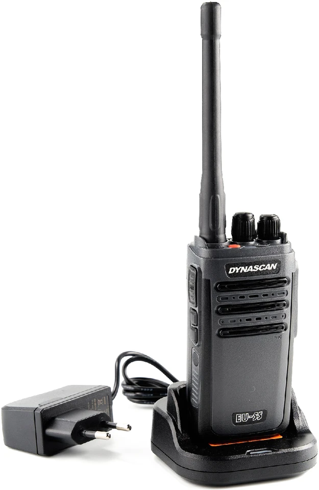 Nešiojama radijo stotelė PMR Dynascan EU-55, 446MHz, 0.5W, 16CH, CTCSS, DCS, 1500mAh, IP65
