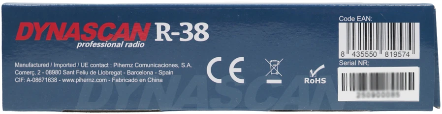 Nešiojama radijo stotelė PMR Dynascan R-38 446MHz, 0.5W, 16CH