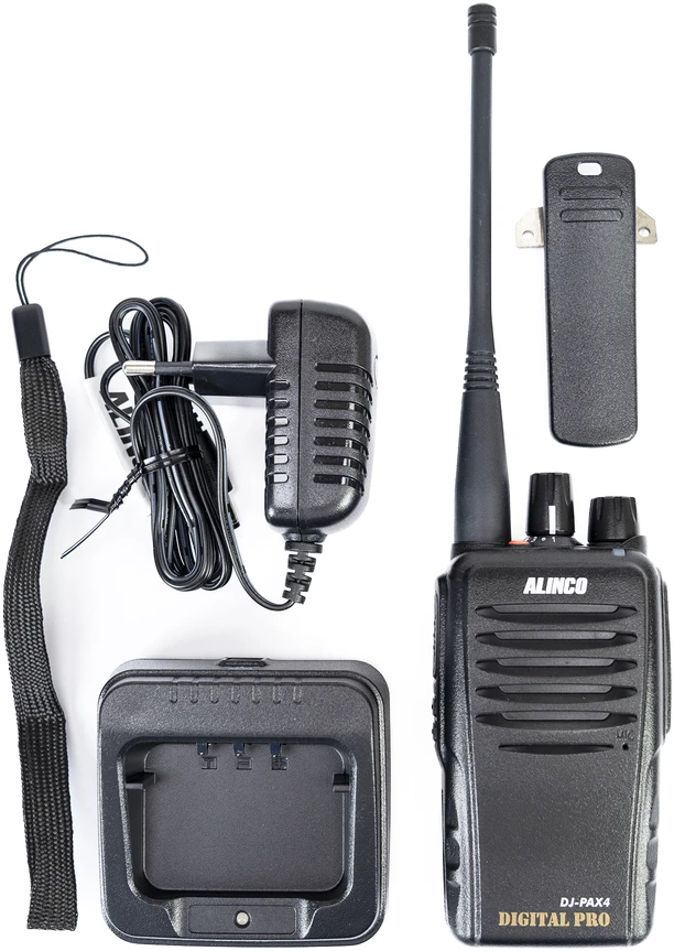 Nešiojama radijo stotelė PNI Alinco DJ-PAX4, PMR446, dviejų režimų analoginė ir skaitmeninė, VOX, TOT, IP67, 1800mAh baterija