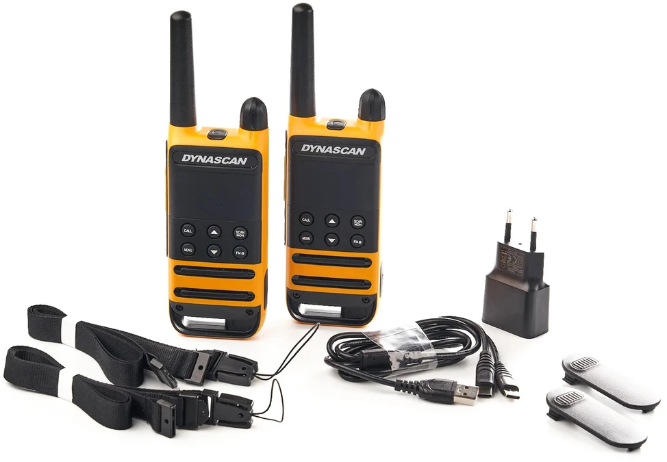 Nešiojama radijo stotelė PNI Dynascan P19 PMR, 446MHz, 0,5W, 16 kanalų, IP54, 2 vienetų rinkinys