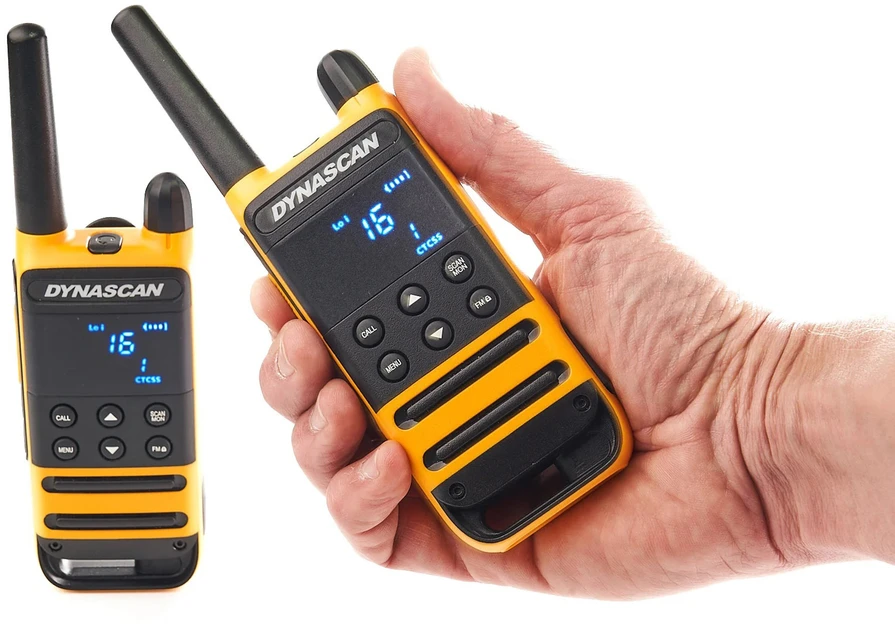 Nešiojama radijo stotelė PNI Dynascan P19 PMR, 446MHz, 0,5W, 16 kanalų, IP54, 2 vienetų rinkinys