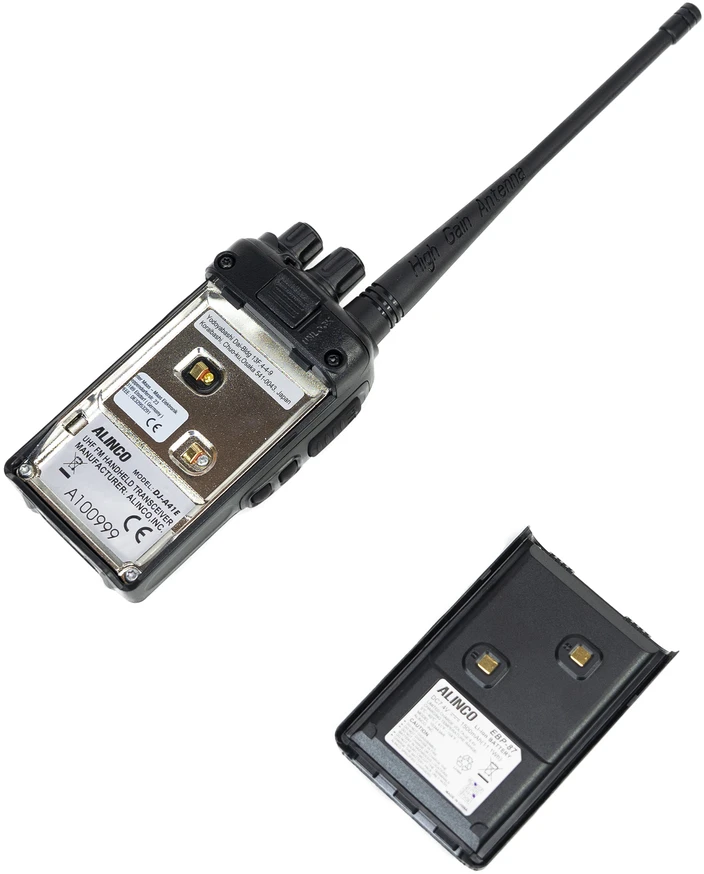 Nešiojama UHF radijo stotelė PNI Alinco DJ-A-41-E, 128 kanalų, 400-470 MHz, 1500 mAh, Scrambler, TOT, VOX, CTCSS-DCS