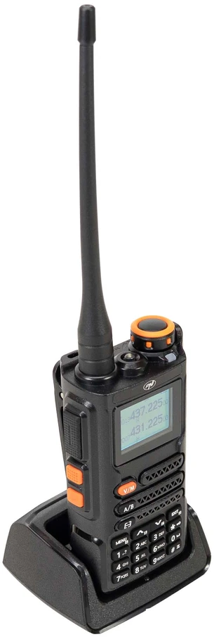 Nešiojama VHF/UHF radijo stotelė PNI P16UV, 999 kanalai, dviejų dažnių juostų TX ir 6 juostų RX, VOX perdavimas, nuskaitymas (Scan), FM radijas, orų kanalai, Li-Ion 2600 mAh