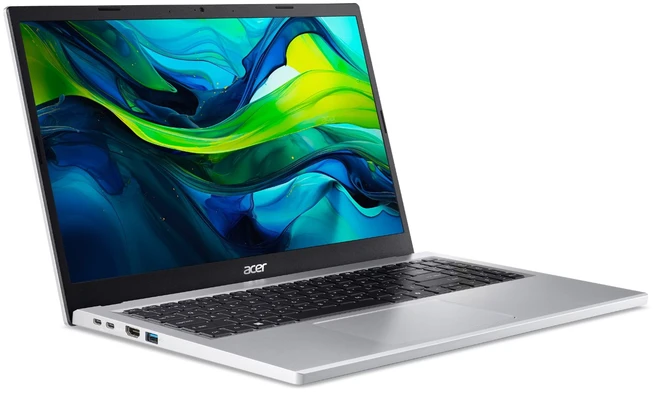 Acer Aspire Go 15 AG15-32P-39R2 Intel Core 3 N355 Nešiojamas kompiuteris 39.6 cm (15.6") Full HD 8 GB DDR5-SDRAM 128 GB SSD Wi-Fi 6 (802.11ax) Windows 11 Home Sidabrinis New Repack/Repacked (Pažeista pakuotė)