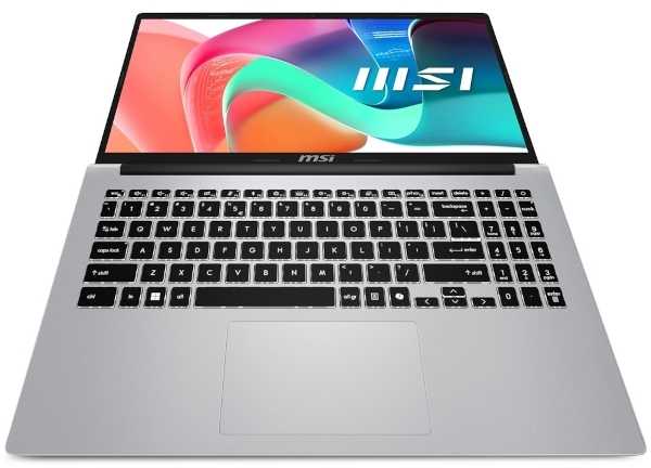 Nešiojamas kompiuteris MSI Modern 15 F1MG-652XHR Intel Core 7 / 16GB / 512GB SSD / 15.6 FHD IPS-level / Intel Graphics / Windows 11 Home / US išdėstymas / sidabro spalvos