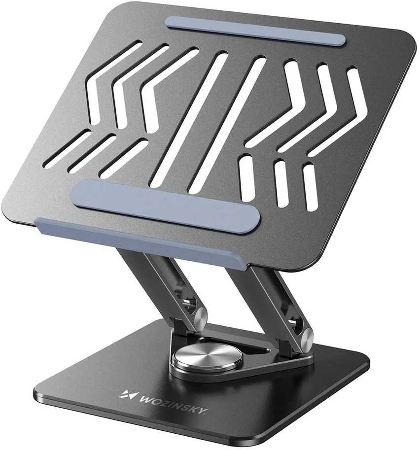 Nešiojamas kompiuteris stand Wozinsky WRS-CPY84SB 360 aluminum – juodos spalvos