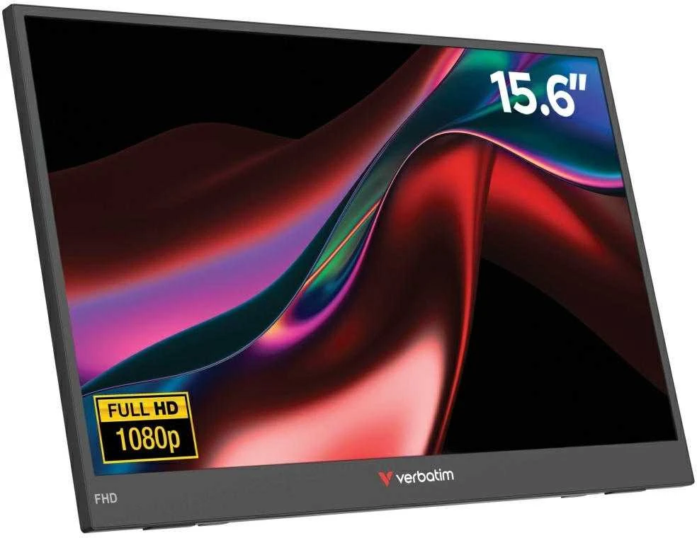 Nešiojamas monitorius Verbatim LIGHT 15.6″ FHD juodos spalvos 32401
